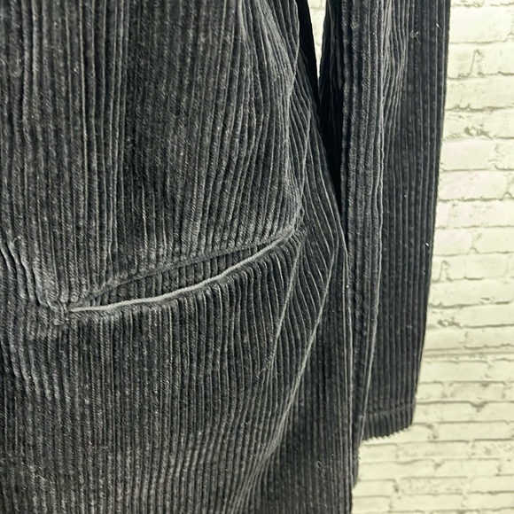 Newport News | black 100% cotton, corduroy elongated jacket size 10 - Picture 6 of 11